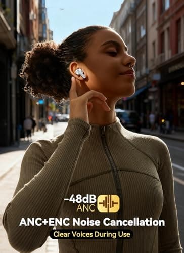 Wireless Earbuds, Smart Touchscreen Ear Buds, Noise Cancelling Headphones — view 3