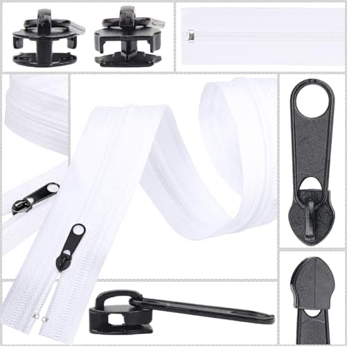 DOITEM 20Pcs Zipper Repair Kit Zippers Replacement 5# Zipper Pull Rescue Kit for Clothing Jackets Purses Luggage Backpacks — view 4
