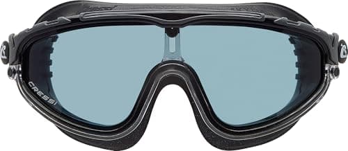 Cressi since 1946 - Skylight swim mask for adults with mono lens wide vision anti fog anti scratch UV protection silicone strap and adjustable buckles for pool and outdoor