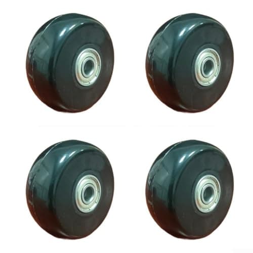 Luggage Wheels 56mm PU Replacement Set 4pcs Quiet(White) — view 5