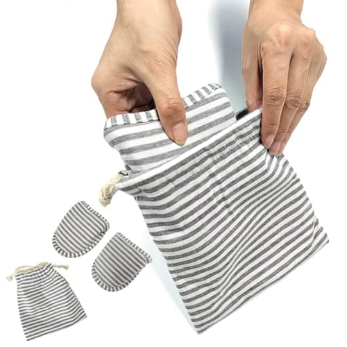 EQLEF Outdoor Travel Foldable Portable Non-Disposable Slipper for Women, Gray Stripes(Grey, UK Footwear Size System, Adult, Women, Numeric Range, Medium, 3.5, 5) — view 6