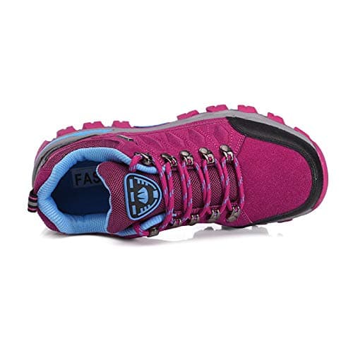Waterproof Womens Walking Shoes Anti Slip Lightweight Outdoor Sports Trainers Breathable Comfort Travel Climbing Trekking Sneakers Hot Pink — view 4