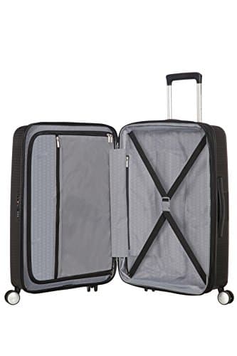 American Tourister Soundbox - Hard Shell Suitcase 77 cm Large - Trolley Suitcase with 4 Wheels, TSA Lock, Expandable & Light - 97/110 L - Black (Bass Black) — view 4