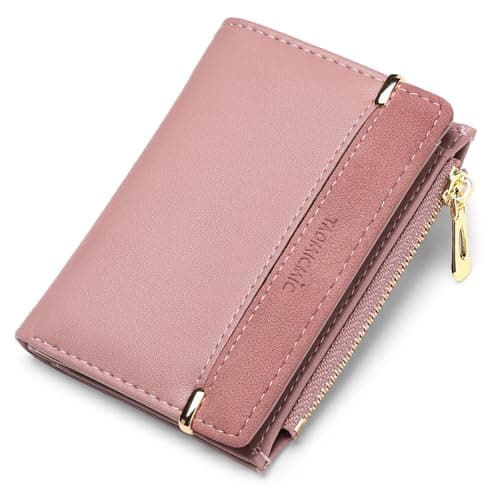 FALAN MULE Small Wallet for Women RFID Blocking Purse for Women Bifold Card Holder Small Purse with Zipper Coin Pocket Women's Wallets for Cash, Cion, Card, Bill