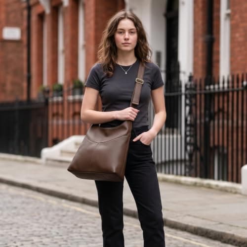 unisoul Vegan Leather Tote Bag, Large Capacity Shoulder Handbag for Women — view 2