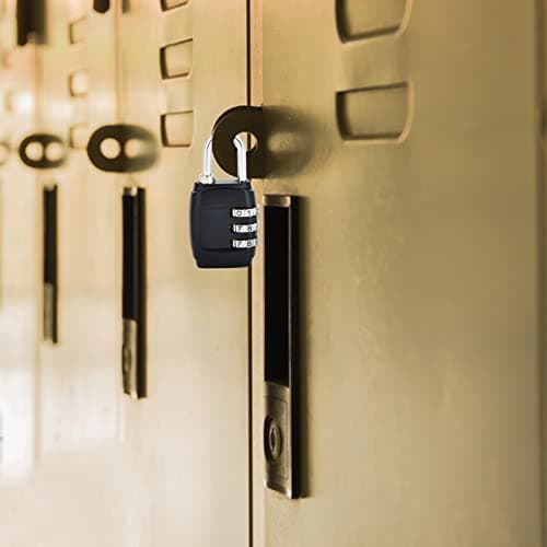 3PCS Luggage Locks Combination 3 Digit Combination Padlock Security Padlocks Resettable Code Locks Suitcase Combination Locks Waterproof Coded Padlock Small Digit Locker Padlock for Gym Locker Zip — view 5