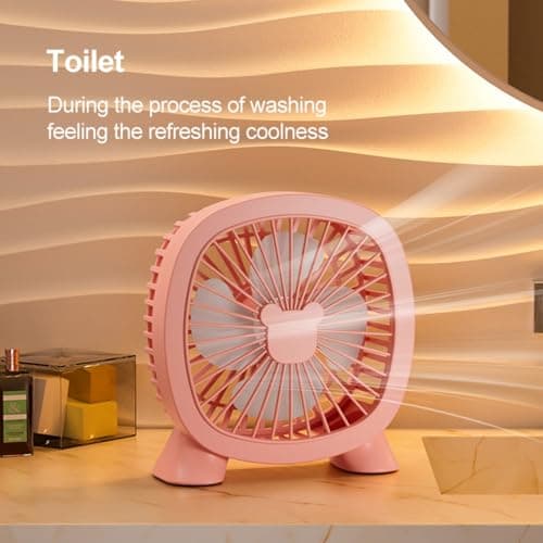 OSNIYAW USB Electric Fan for Kids Girls, Lightweight Design, White — view 6