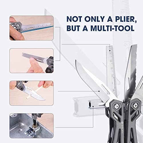 BIBURY Multitools, Titanium Plating 21 in 1 Multi-Purpose Pocket Pliers — view 3