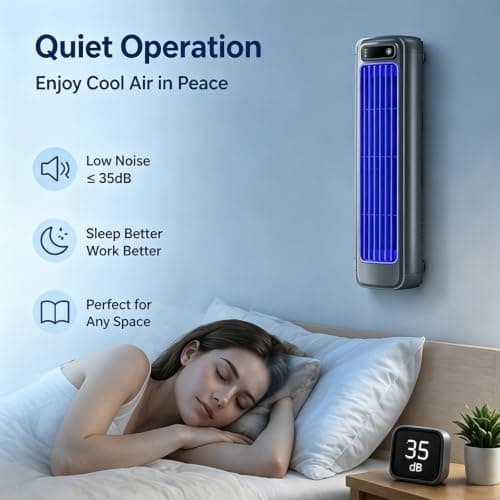 Coldeez Cooling Ace Portable Air Conditioner, 3-Speed Personal Cooling Fan with Quiet Operation, Compact Evaporative Cooler for Bedroom Office Dorm Room Travel (Beige) — view 4