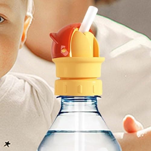 Water Bottle Top Adapter - Silicone Spout Replacement, Universal Mouthpiece Converter, Leakproof Secure Fit, Waterflow Control Function, Hydration Accessory Piece for Children Travel Drinking — view 4