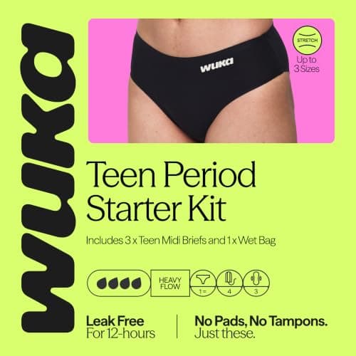 WUKA Teen Period Starter Kit - 4 Piece Size S-L Black — view 2