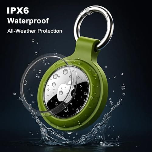 AirTag Holder Keyring, 4-Pack IP67 Waterproof Case for Apple AirTag 1 & 2 — view 2