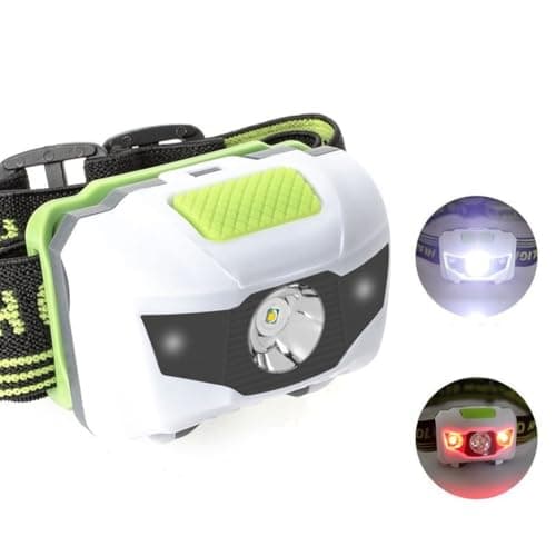 Serenophile LED Headlamp, Head Torch, Rechargeable Headlight, 90°Adjustable Beam, IPX4 Waterproof, Red & White Light Modes for Camping, Running, Fishing — view 3