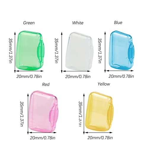 CCLKHY 5 Pcs Portable Toothbrush Head Covers, Toothbrush Protective Case, Toothbrush Caps, Toothbrush Protector Case Sutiable for Home Travel Outdoor Camping Hiking Business Trip — view 2