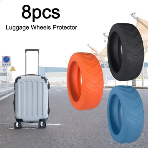 Black Silicone Luggage Wheel Protector Covers for Luggage Accessories — view 6