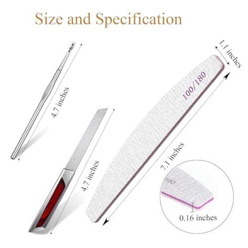 Metal Nail Files, Stainless Steel Nail Files - Double Sided Emery Board for Natural Nails, Heavy Duty Reusable Manicure Tool, Home Salon & Travel Essential — view 4