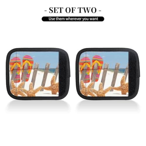 2 Pcs a Set Comfort Neoprene Flip Flop Handle Wrap Grips for Travel Bag Luggage Suitcase Door Handle — view 2