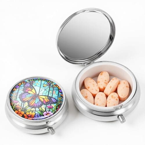 Sibba Portable Pill Case,Small Medicine Box,Pocket Pill Container,Butterfly — view 6