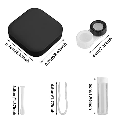Sibba Contact Lens Cases with Mirror, Contact Lens Holder Mini Box Container, Portable Contact Lens Soaking Case with L and R Caps for Travel — view 2