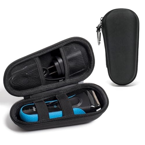 Nincha Electric Shaver Case for Braun Series 3, 5, 7, and 9 Electric Shavers — Hard Shell EVA Travel Case — Protective Storage Case (Black)