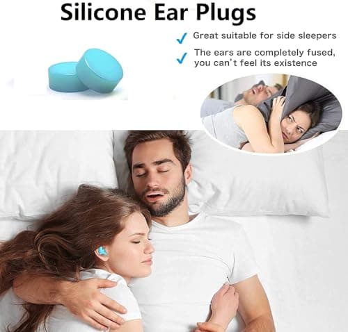 Silicone Ear Plugs for Sleeping Custom Fit Noise Reduction Reusable Super Soft Silicone Earplugs for Snoring, Swimming, Travel, Concerts, Work, Studying, Loud Noise - The Earplug for Sleep — view 6