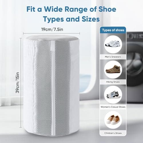 Aship 2Pack Shoe Laundry Wash Bag Reusable for Washing Machine White — view 5