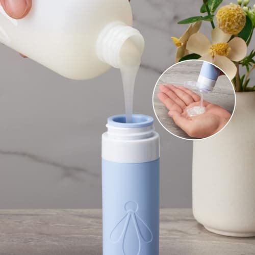 INSFIT Silicone Travel Bottles Set, 6 Pack Toiletry, Leakproof Travel Accessories for Women, Airplane Essentials — view 3