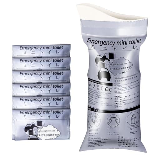 700ml Disposable Travel Toilet Bag – No-Spill with Solidifier Gel for Cars Vans HGV & Camping – Unisex Leak-Proof Emergency Relief Bag for Adults & Children – 12-Pack