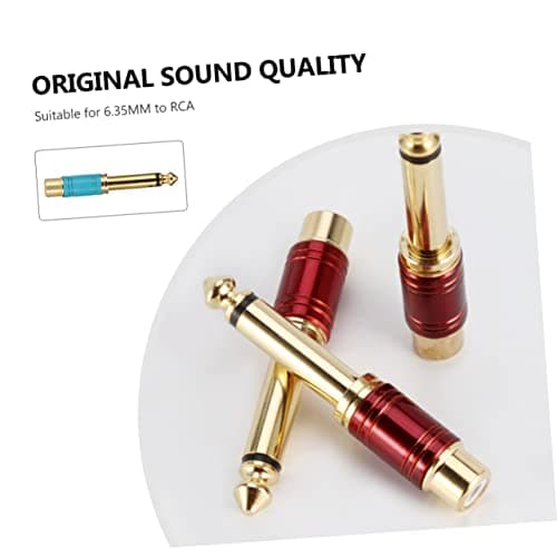 NUOBESTY 6pcs Female Jack to Male Connector Plug Adapter Jumbo Plug for Guitar Stereo Jack Adapter Random Color — view 5
