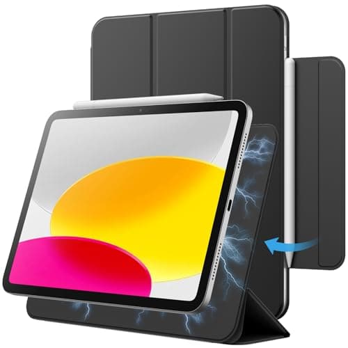 JETech Magnetic Case for iPad (A16) 11th/10th Gen, Black