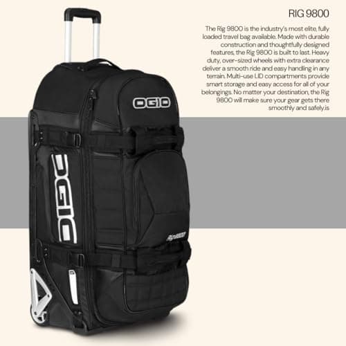 OGIO RIG 9800 Ultra-Tough and Protective (123 Litre Capacity) Wheeled Travel Bag Suitcase, Black — view 4