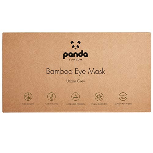 Panda® Bamboo Eye Mask - Urban Grey | 20.5 x 11 x 2.5 cm | Light Blocking for Better Sleep | Hypoallergenic & Gentle on Skin | Soft & Mild with No Pressure on Eyes | Great for Travel or Everyday — view 4