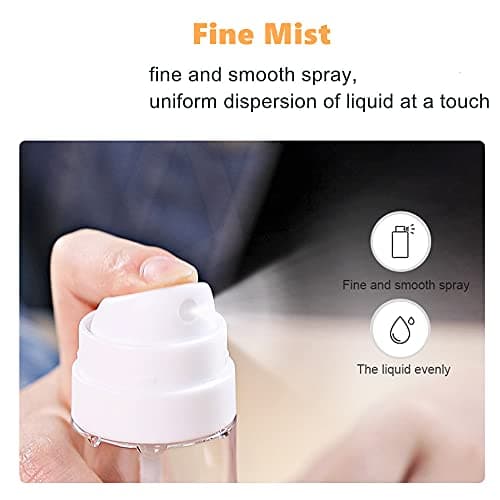 Aurdox Small Spray Bottle, Water Mister Mini Spray Bottle, Aerosol Fine Mist Curly Bottle Empty for Cosmetic Skincare Perfume, Cleaning-2 Pack/50ml — view 3