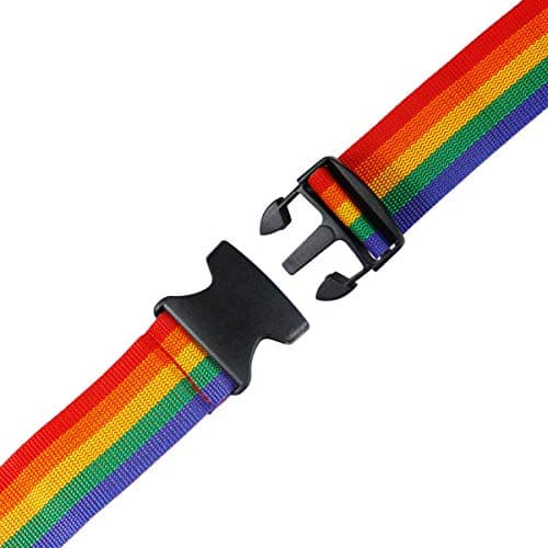 Heavy Duty Luggage Straps for Suitcases Packing Belts Travel Accessories Adjustable Bag Strap 2 Pack Rainbow — view 2