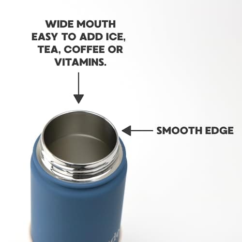 cribstar Personalised Water Bottle, Insulated Stainless Steel, Straw Lid, Laser Engraved Name, BPA Free, Leakproof (Oxford Blue [Vertical Engraving], 18oz/500ml) — view 4