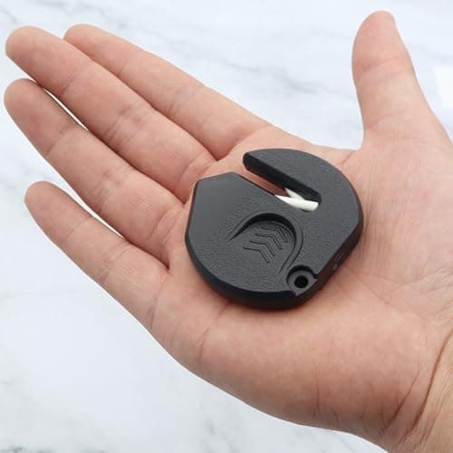 Sawhamale Sharpener for Kitchen Knives and Scissors, Portable Sharpening Stone Tool with ABS Housing, Fast Restoration for Home Camping Outdoor Use, Black, 5 Pack — view 4