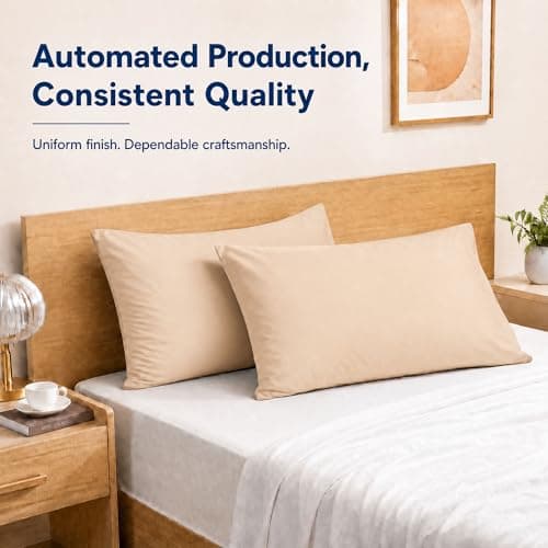 ZPECC Beige Pillow Cases King Size 12 Pack with Envelope Closure — view 3