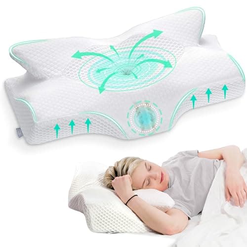 Elviros Cervical Memory Foam Neck Pillow for Neck Pain Relief