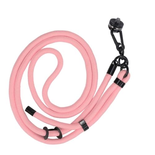 LIYJTK Action Camera Lanyard Adjustable Quick Release Anti Lost Rope for Pocket 3, Action 5, ONE X4 Adjustable Strap (Pink) — view 3