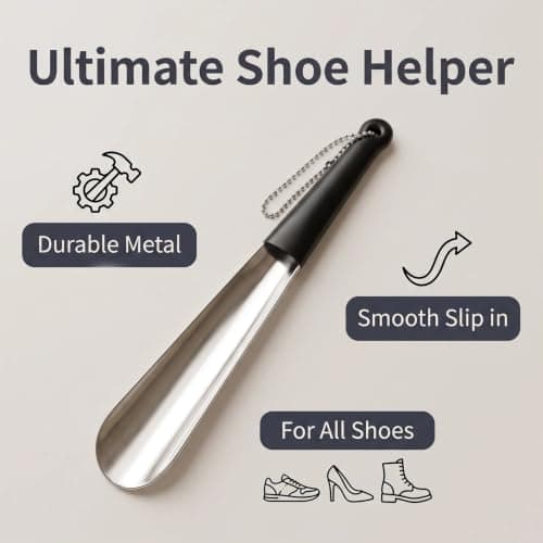Shoe Horn Long,30CM Long Metal Shoehorn Shoe Spoon Helper Boot Horn — view 6