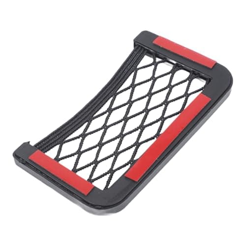 LatoYard Car Door Storage Net Pocket, Elastic Mesh Organizer Bag for Phones Drinks Keys, Universal Auto Side Door Holder with ABS Frame, Black 15x8cm — view 2