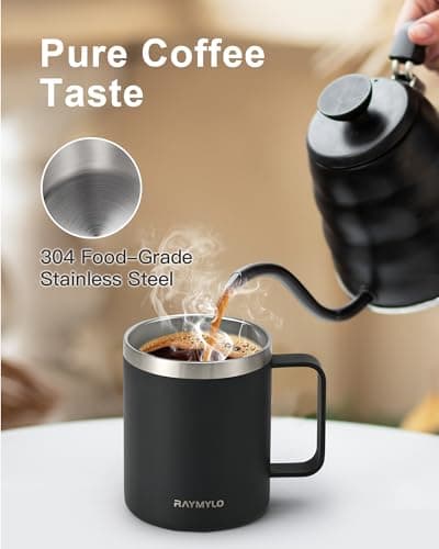 RAYMYLO Insulated Coffee Mug 350ml, Spill-Proof & Detachable Slider Lid — view 5