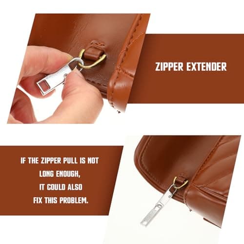8PCS Zip Pull, 4 Colors Replacement Zipper Pull Repair Kit Universal Zipper Fixer Repair Accs for Luggage Clothing Suitcase Purses Zipper(Silver) — view 6
