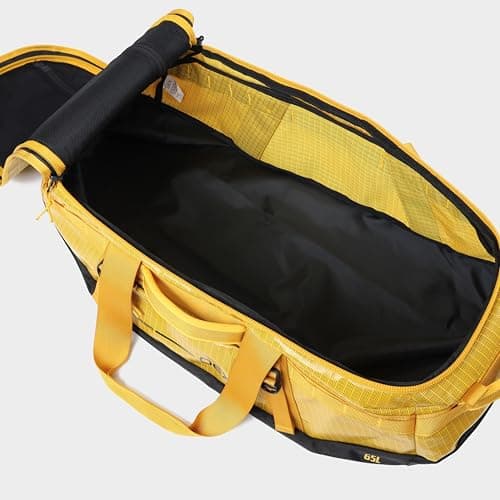 OEX Ballistic Ultra Duffel Bag, 65L, Polyester Ripstop with TPU Coating, for Travel and Outdoor Use, Adjustable Detachable Shoulder Straps, 64x27x30cm (Yellow, 65 Litre) — view 6