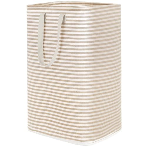 Lifewit 80L Collapsible Laundry Basket with Extended Handles, Beige
