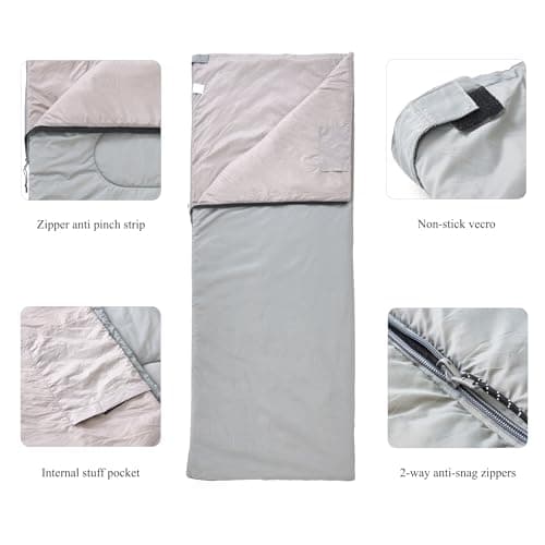 Nature Link Ultralight Backpacking Sleeping Bag 1.77lbs, Warm Weather Sleeping Bag 50℉-63℉, Nylon Shell and Lining, Waterproof, Compact and Lightweight for Backpacking Camping Hiking — view 3