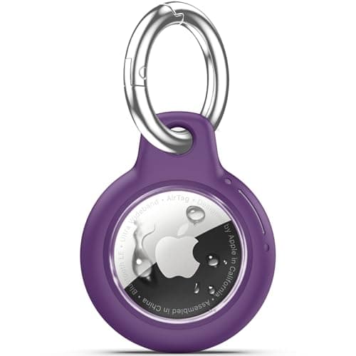 TNSNK for AirTag Holder Keyring, 1 Pack,Deep Purple
