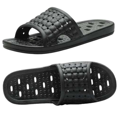 Czgcpyc Shower Shoes Quick Dry Non Slip Bath Slippers Black EU 41-42