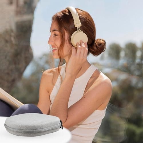 Muorruo Headphone Case Compatible with JBL Tune 510BT/520BT/670NC Live 460NC, with Sony WH-CH520/510, Portable Travel Case for Wireless On-Ear Headphones, Over-Ear Headphone Bag (Grey) — view 6