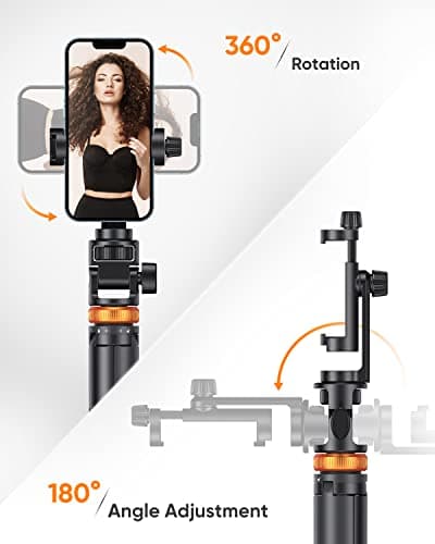 Eucos 62" Phone Tripod - Solidest Tripod for iPhone with Remote — view 6